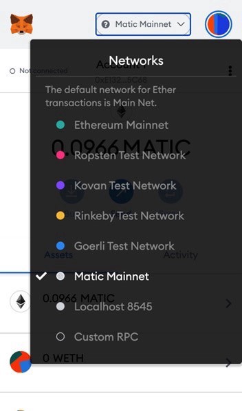 Transferring your assets from the Ethereum Mainchain to the Matic Mainnet — step 8