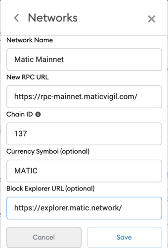 How to Set up MetaMask for Polygon — step 2