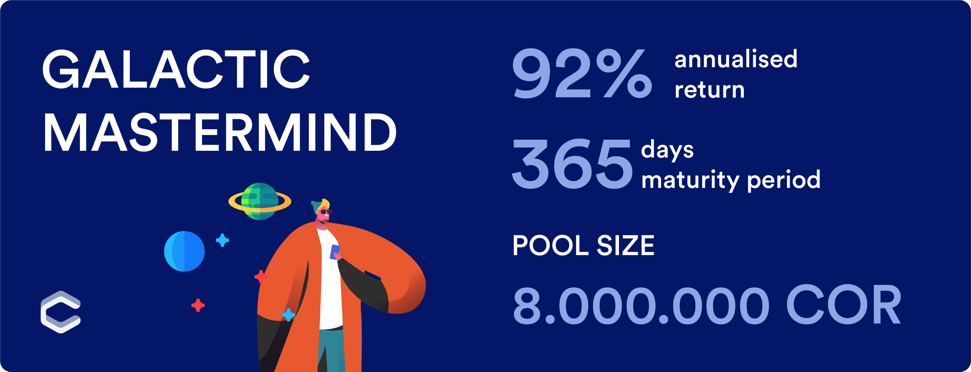 “Galactic Mastermind” — Long-term Staking Pool — Early withdrawal reward — 38% annualized