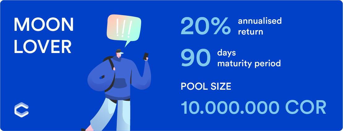 “Moon Lover” — Short-term Staking Pool — Early withdrawal reward — 8% annualized