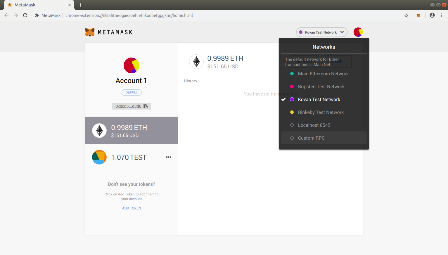 How to Set up MetaMask for Polygon — step 1