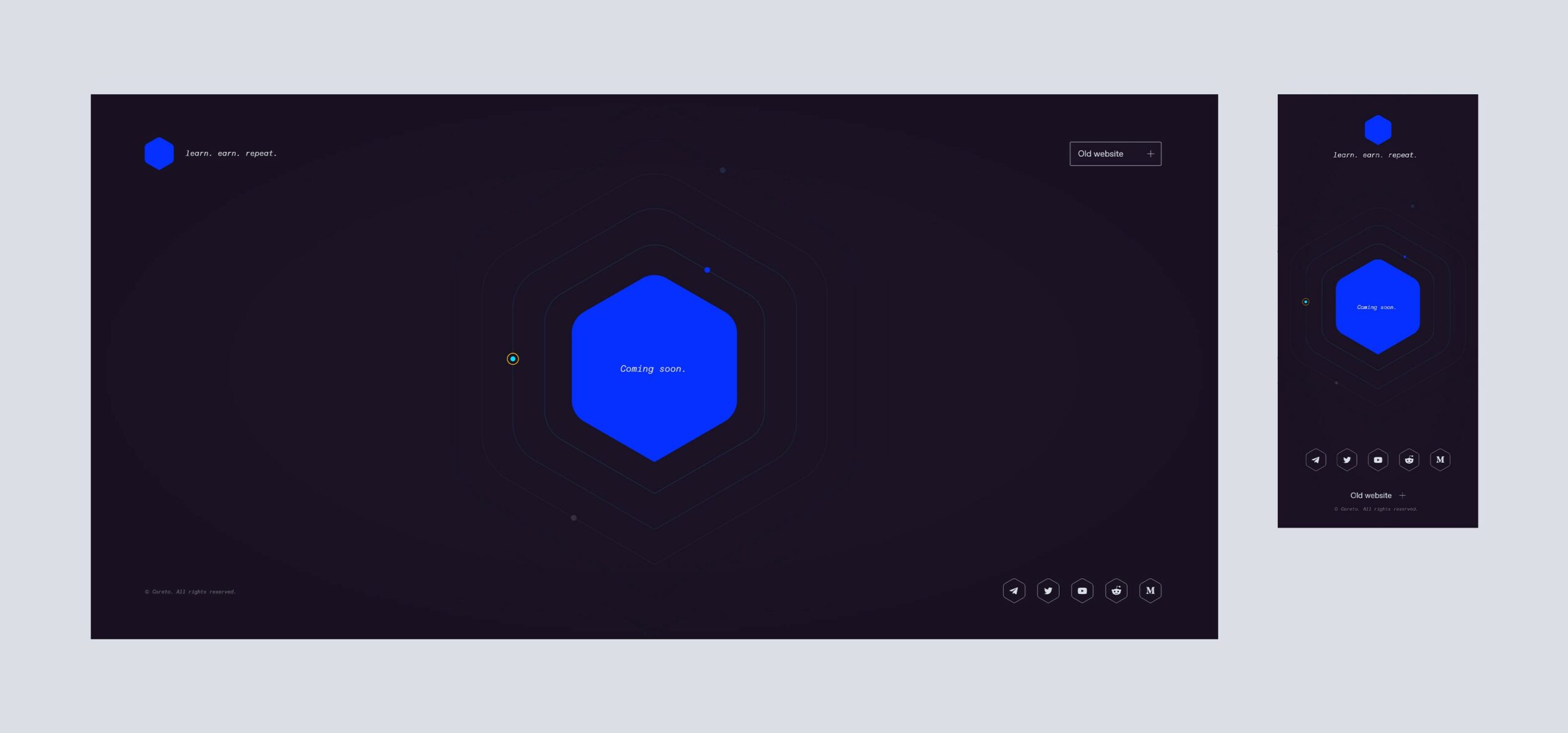 Coreto’s CDL Coming Soon website — Stage 0.