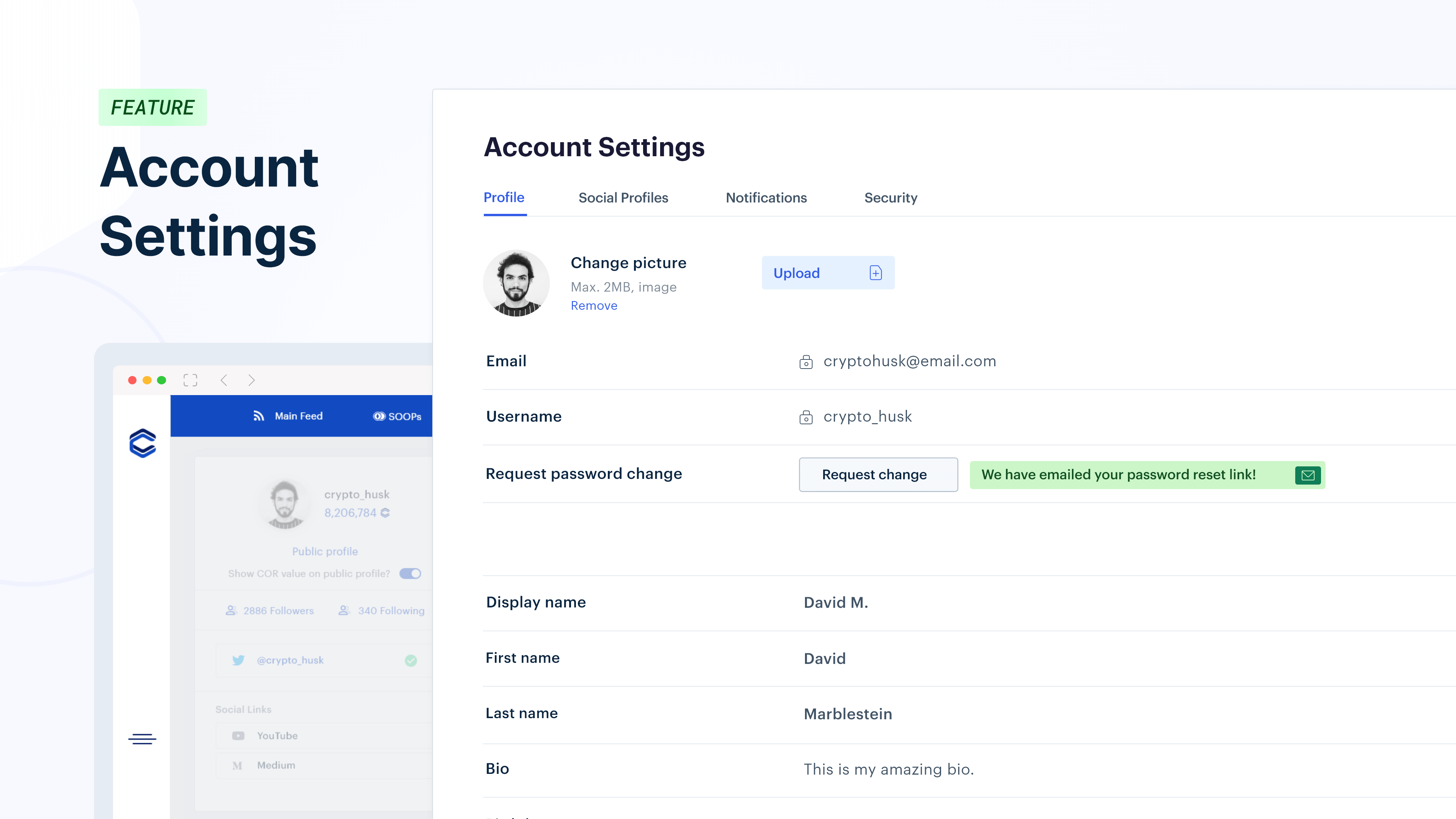 Coreto.io | Account Settings