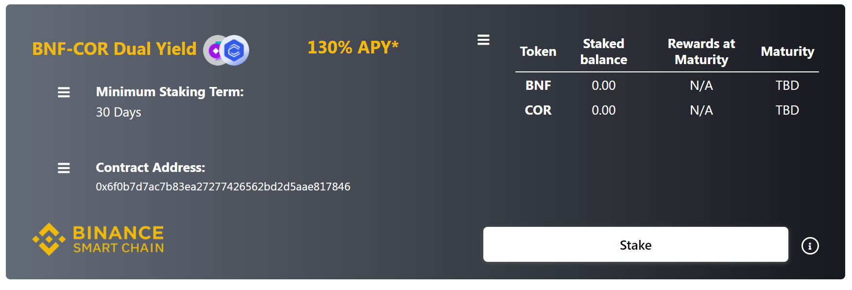 BNF-COR-Dual-Yield-Staking